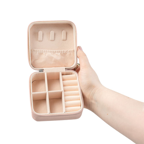 Compact Jewelry Travel Case – Portable Organizer for Rings, Earrings & Necklaces