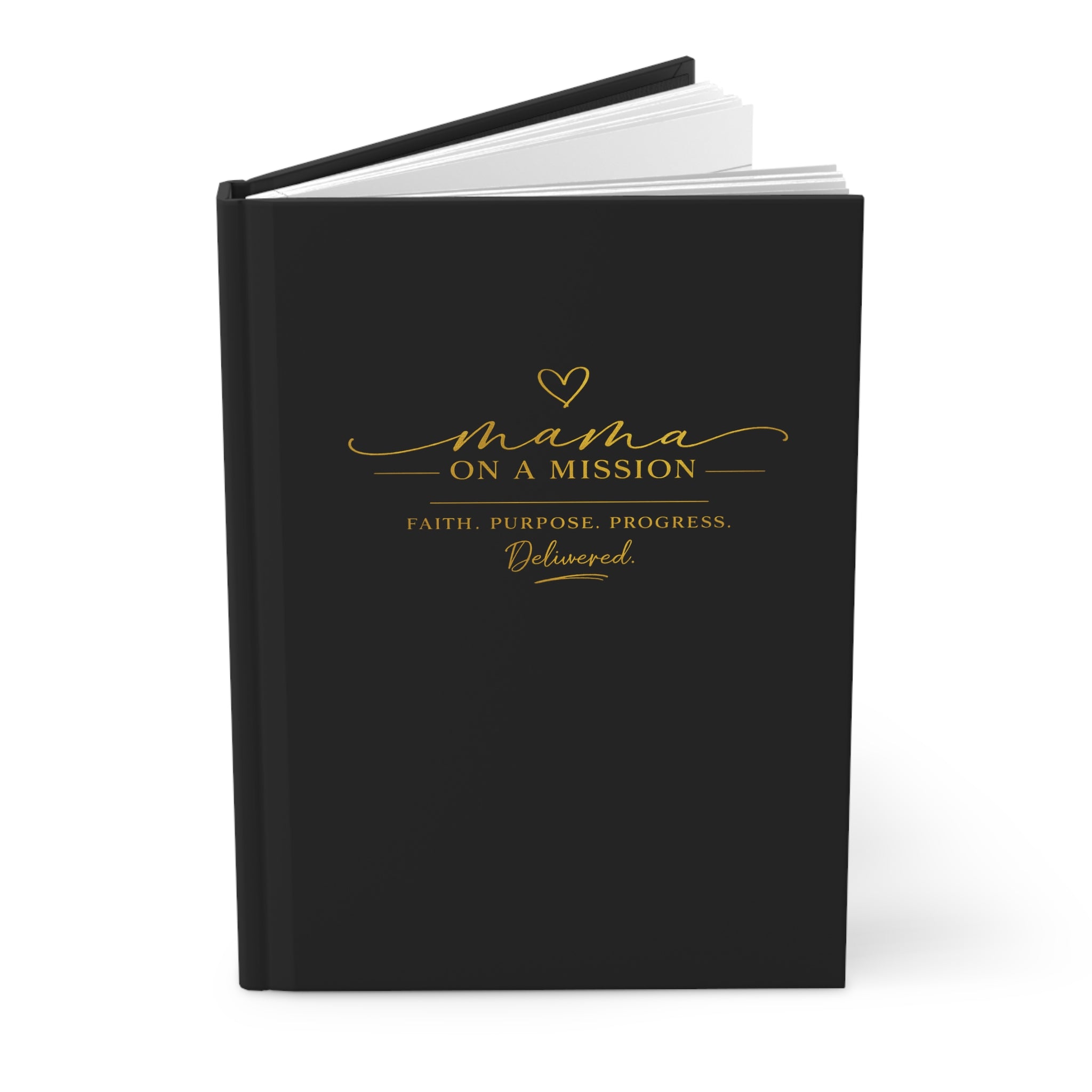 Mama on a Mission Hardcover Journal — Faith, Purpose & Progress Matte Journal